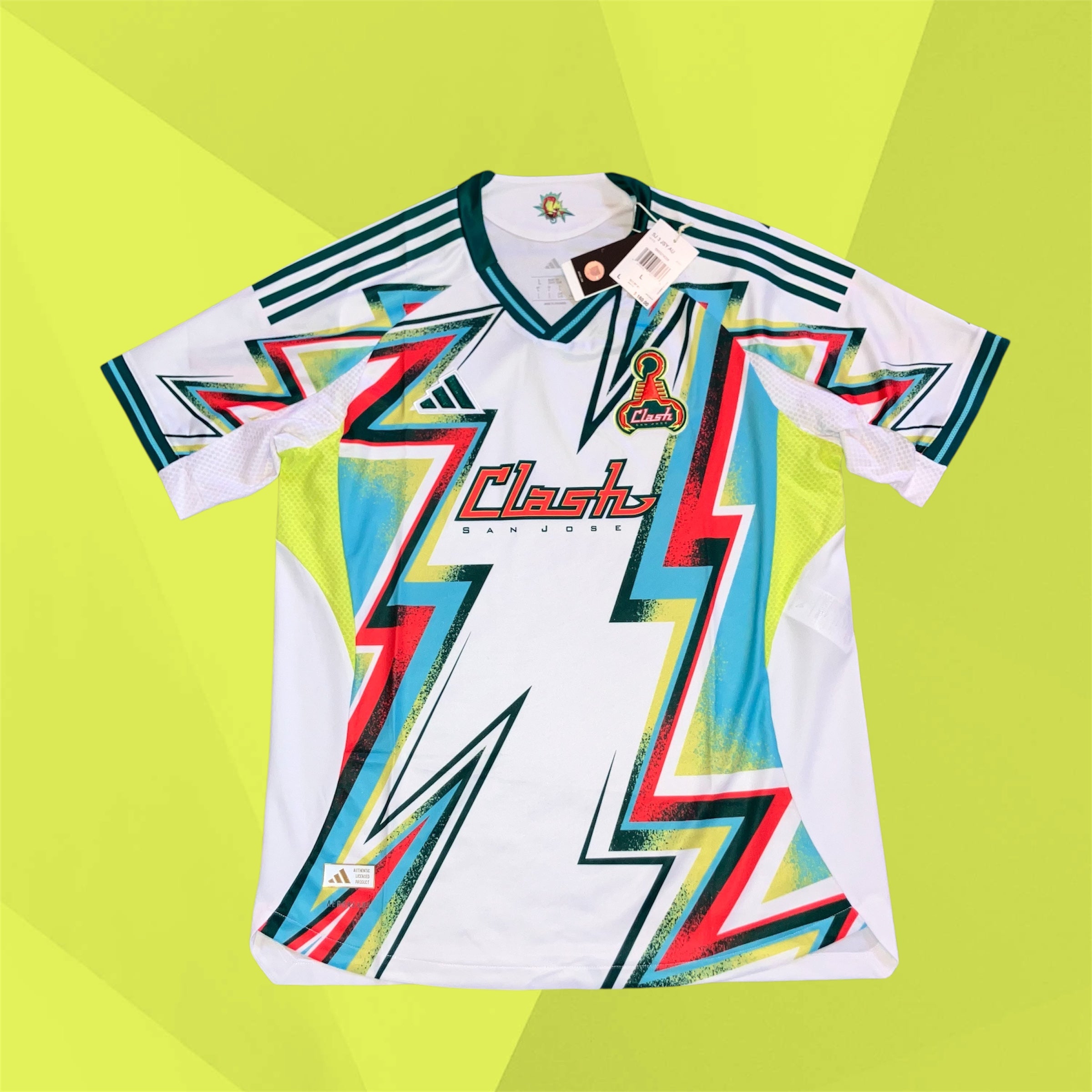 San Jose Clash 2025 NWT adidas Authentic 3rd Jersey Large