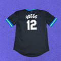 Wade Boggs Kids Tampa Bay Devils Rays Black Pullover Jersey Large