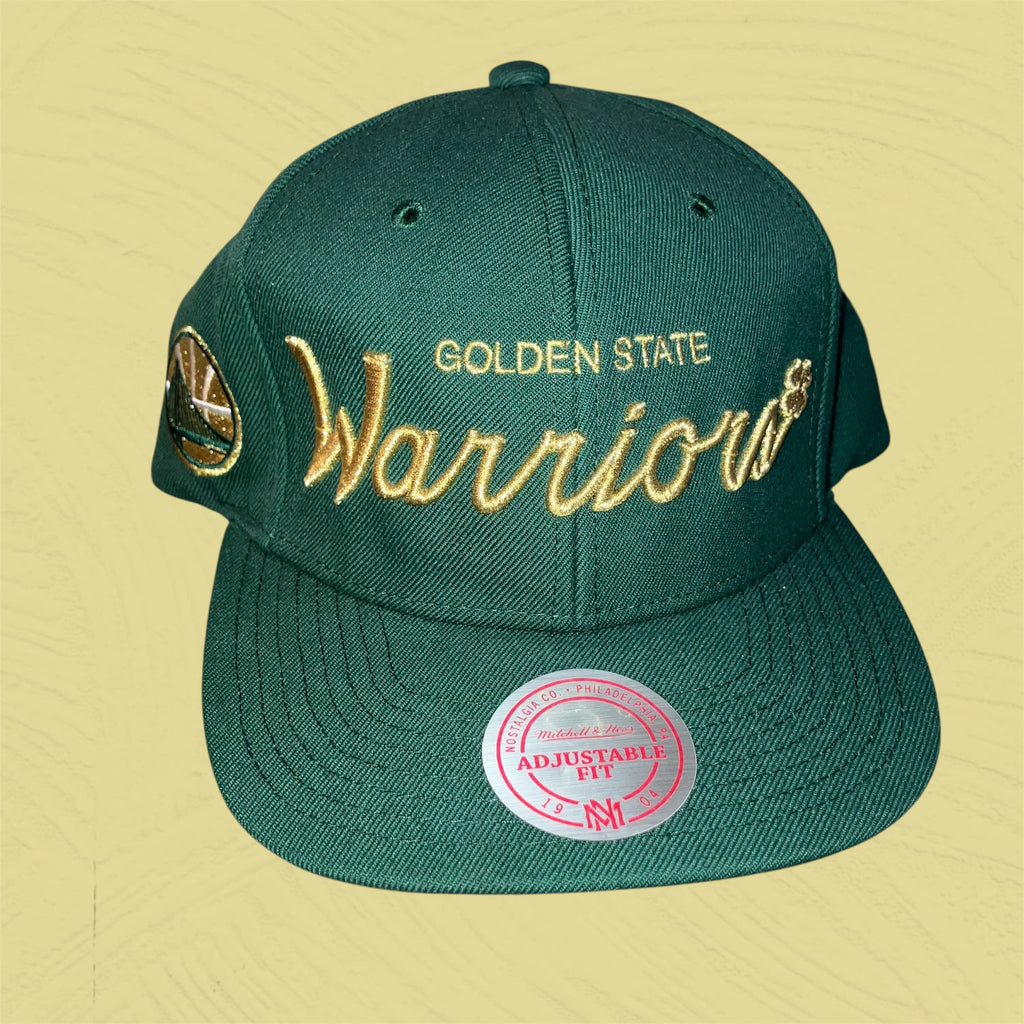 Golden State Warriors Clover St Patrick Snapback Hat Green