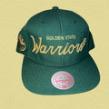 Golden State Warriors Clover St Patrick Snapback Hat Green