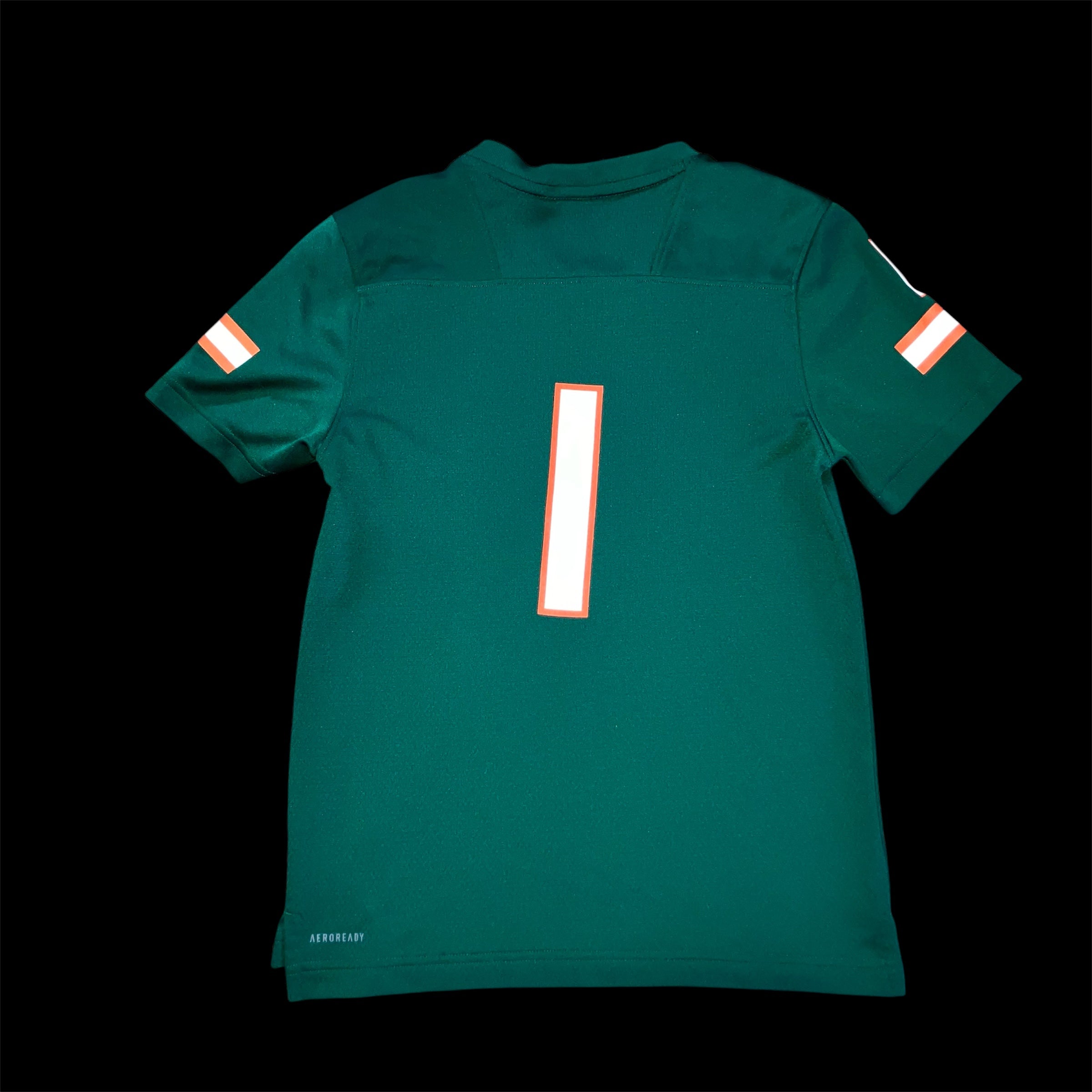 Miami Hurricanes Kids Green adidas Jersey Medium