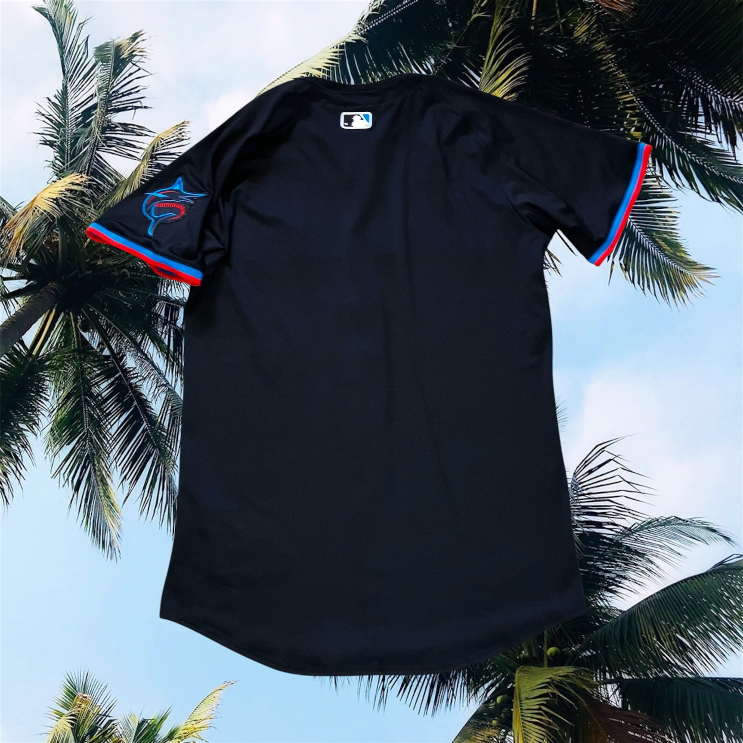 Miami Marlins Nike Authentic Black Alternate Jersey 44