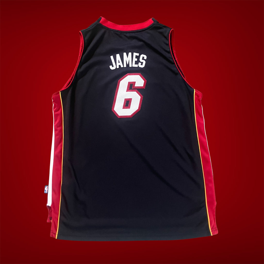 Lebron James Miami Heat Black adidas Swingman Youth XL