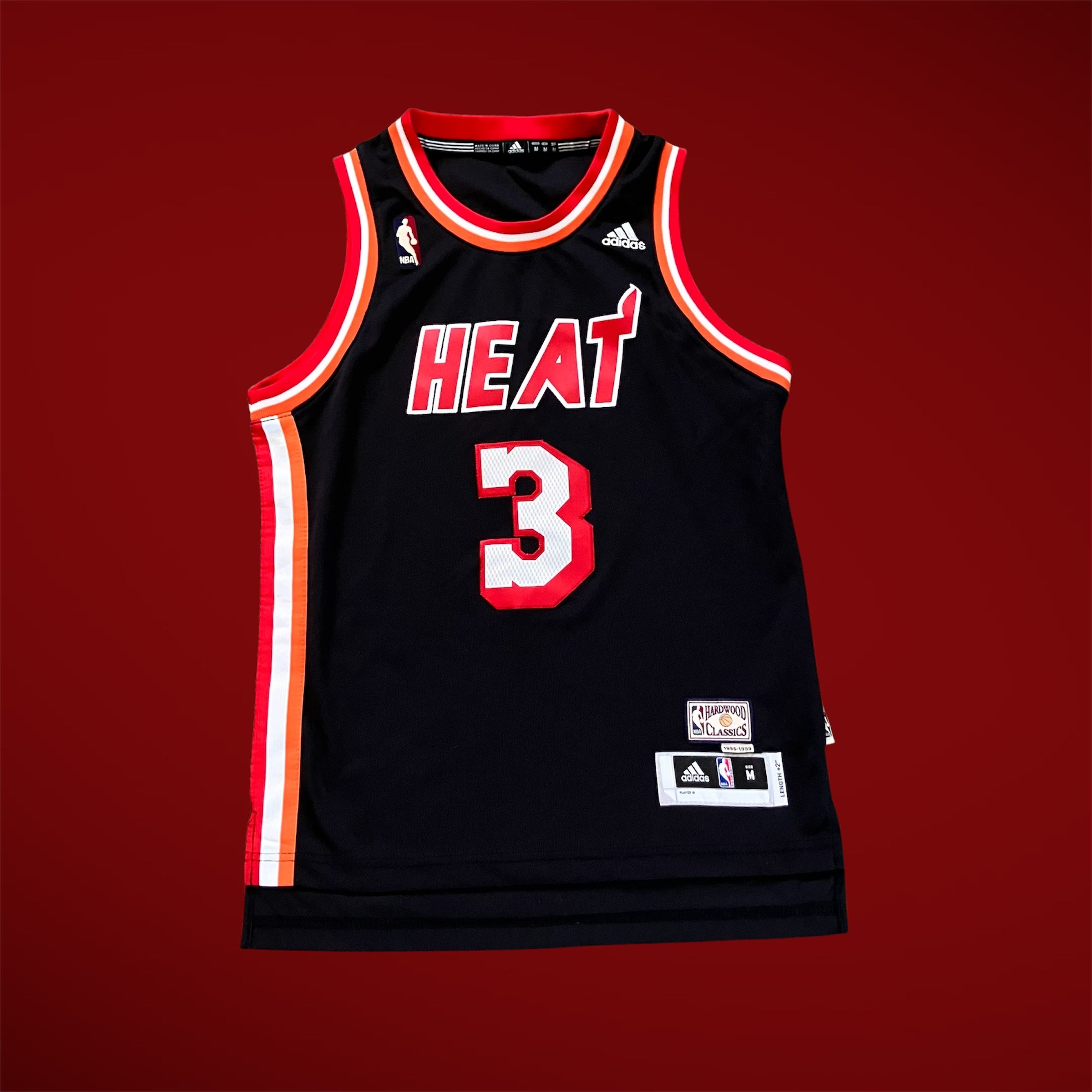 Kids Dwyane Wade 1995 Miami Heat adidas HWC Jersey Medium
