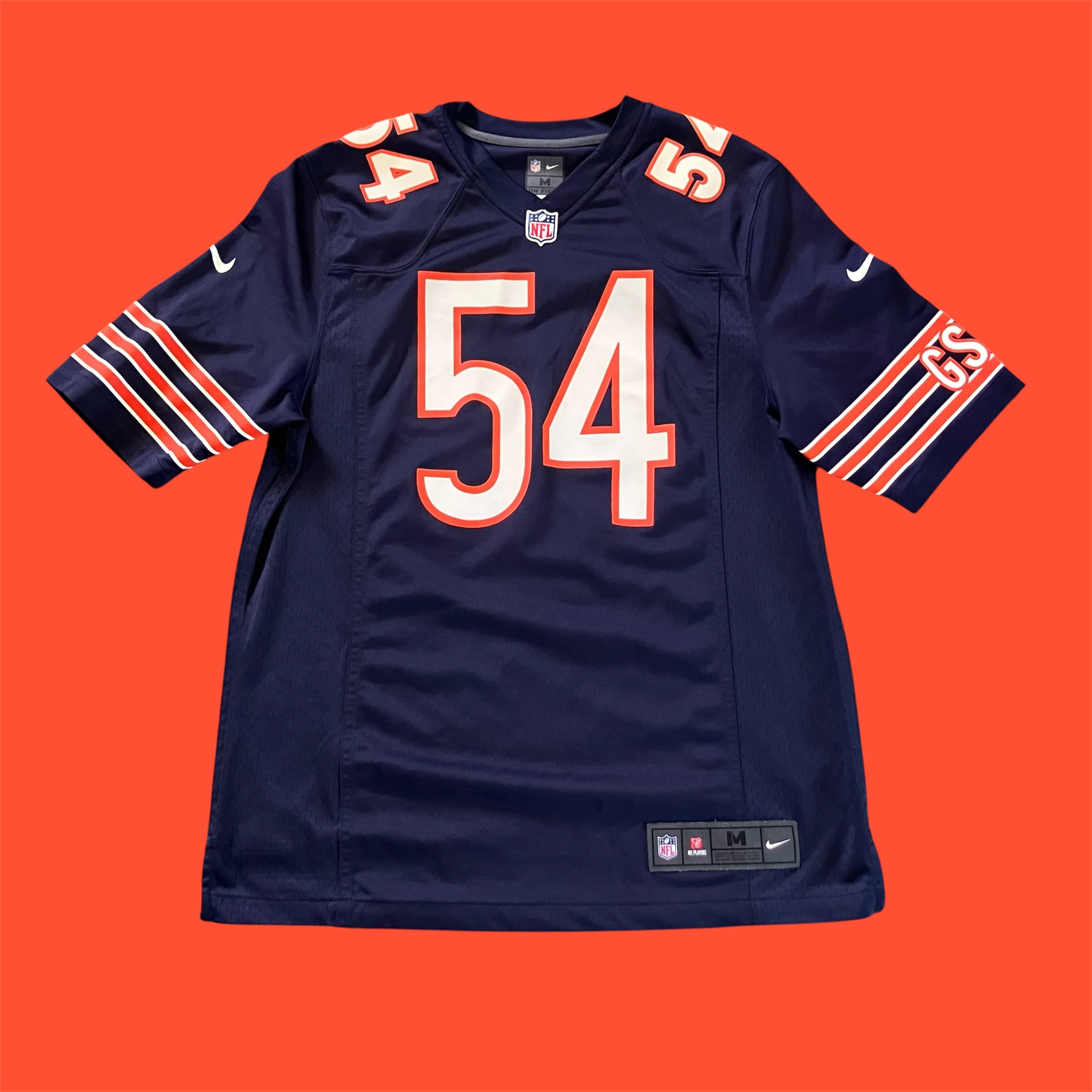 Brian Urlacher Chicago Bears Navy Nike Home Jersey Medium