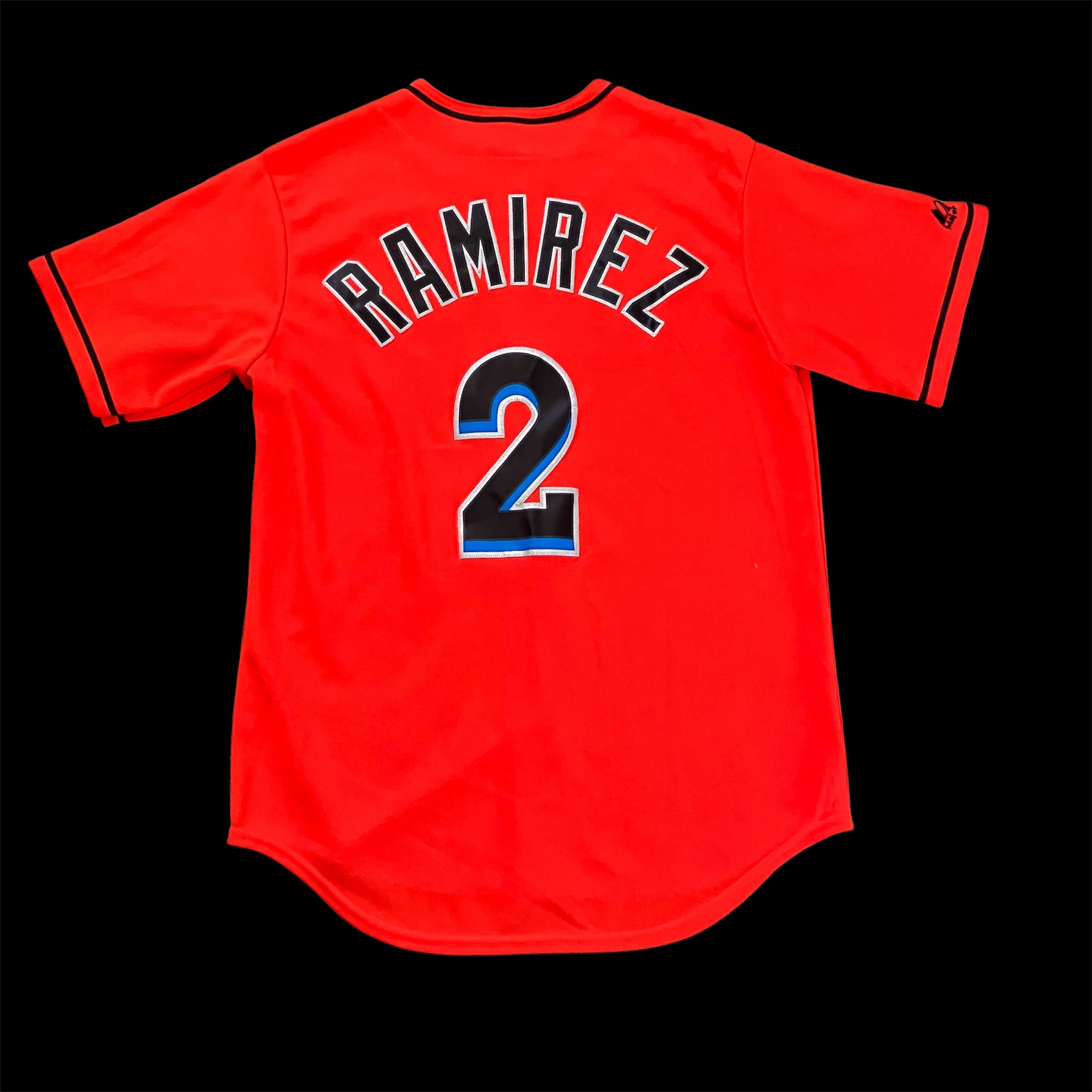 Hanley Ramirez Miami Marlins Orange 6700 Majestic Jersey Medium