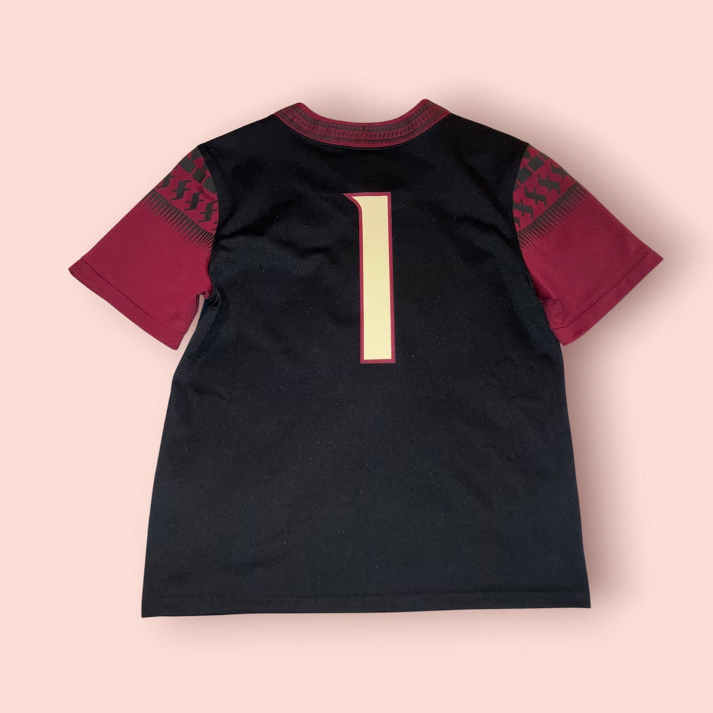 Kids Florida State Seminoles #1 Black Nike Jersey Medium FSU