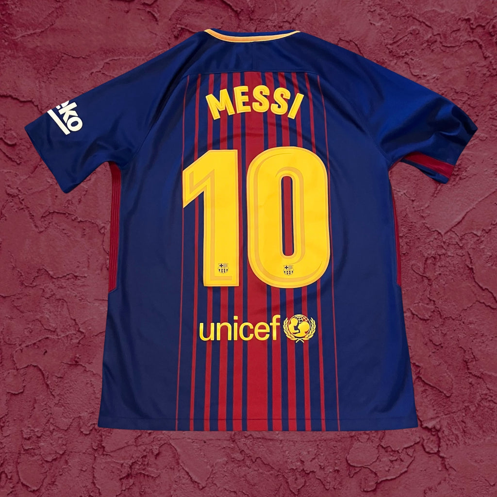 Lionel Messi 2017/18 FC Barcelona Nike Home Jersey Medium