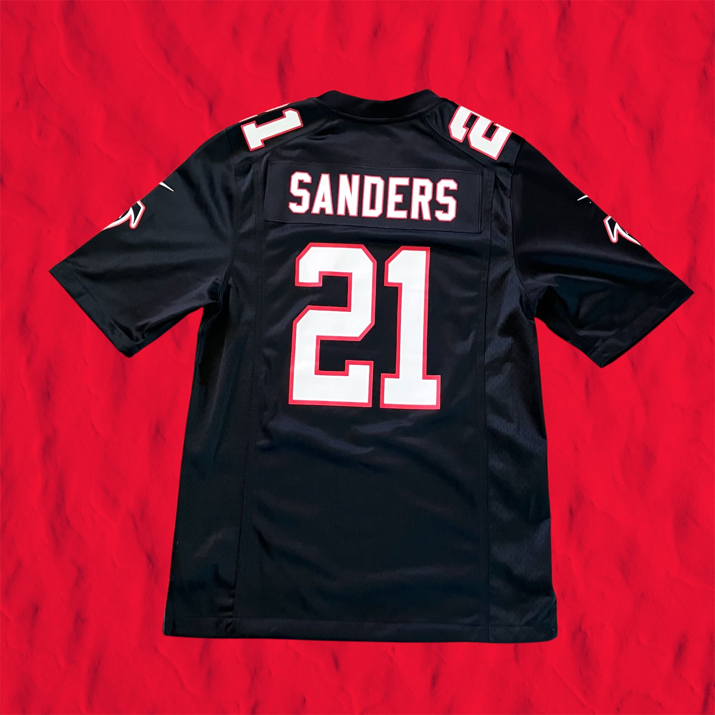Deion Sanders Atlanta Falcons Black Throwback Nike Jersey Small