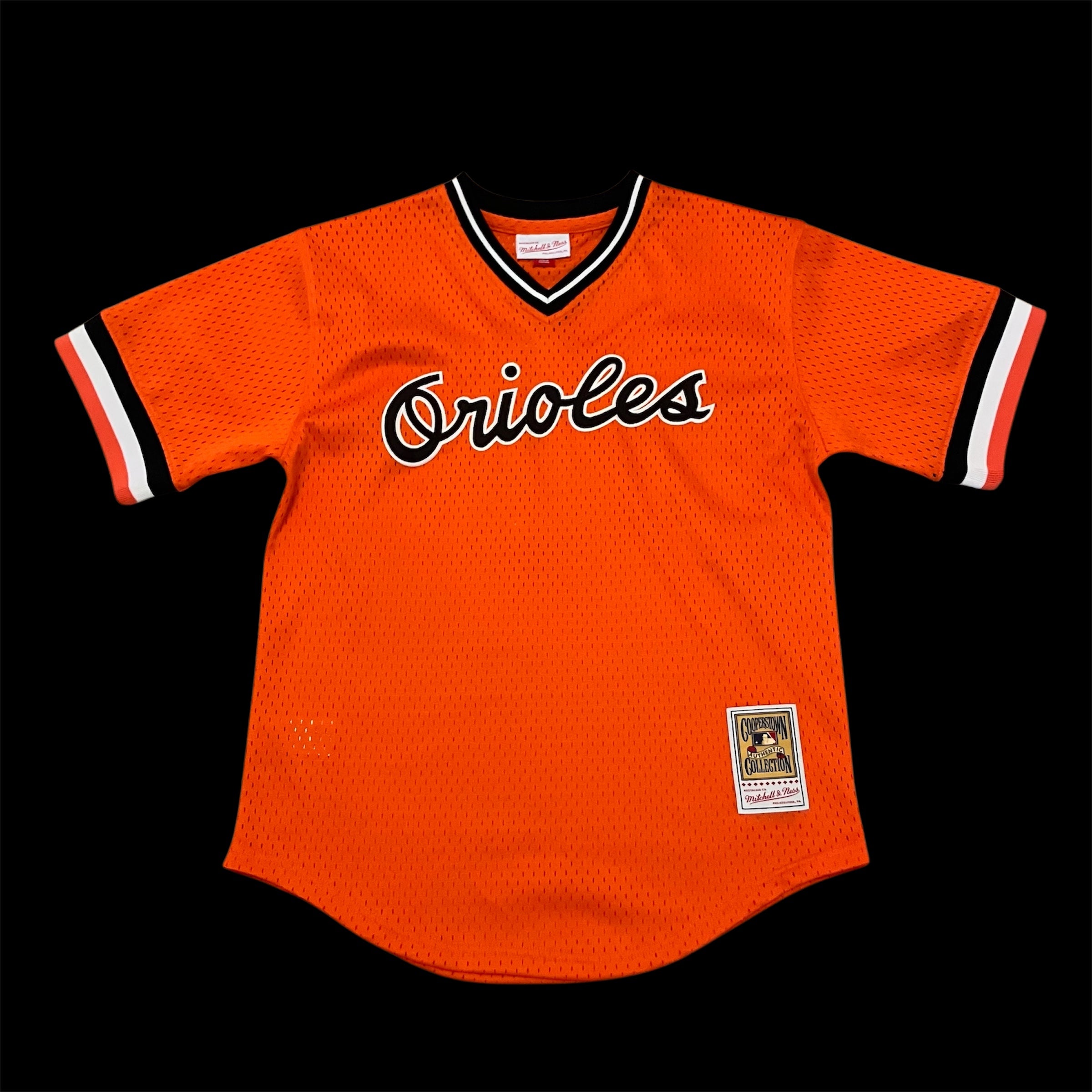 Kids Cal Ripken 1988 Baltimore Orioles V-Neck Pullover Jersey Large