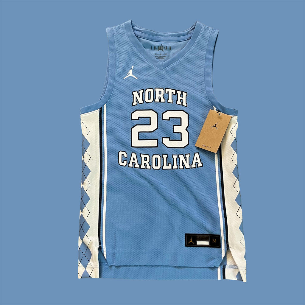 Kids Michael Jordan UNC Tar Heels Home Blue Nike Jersey Medium