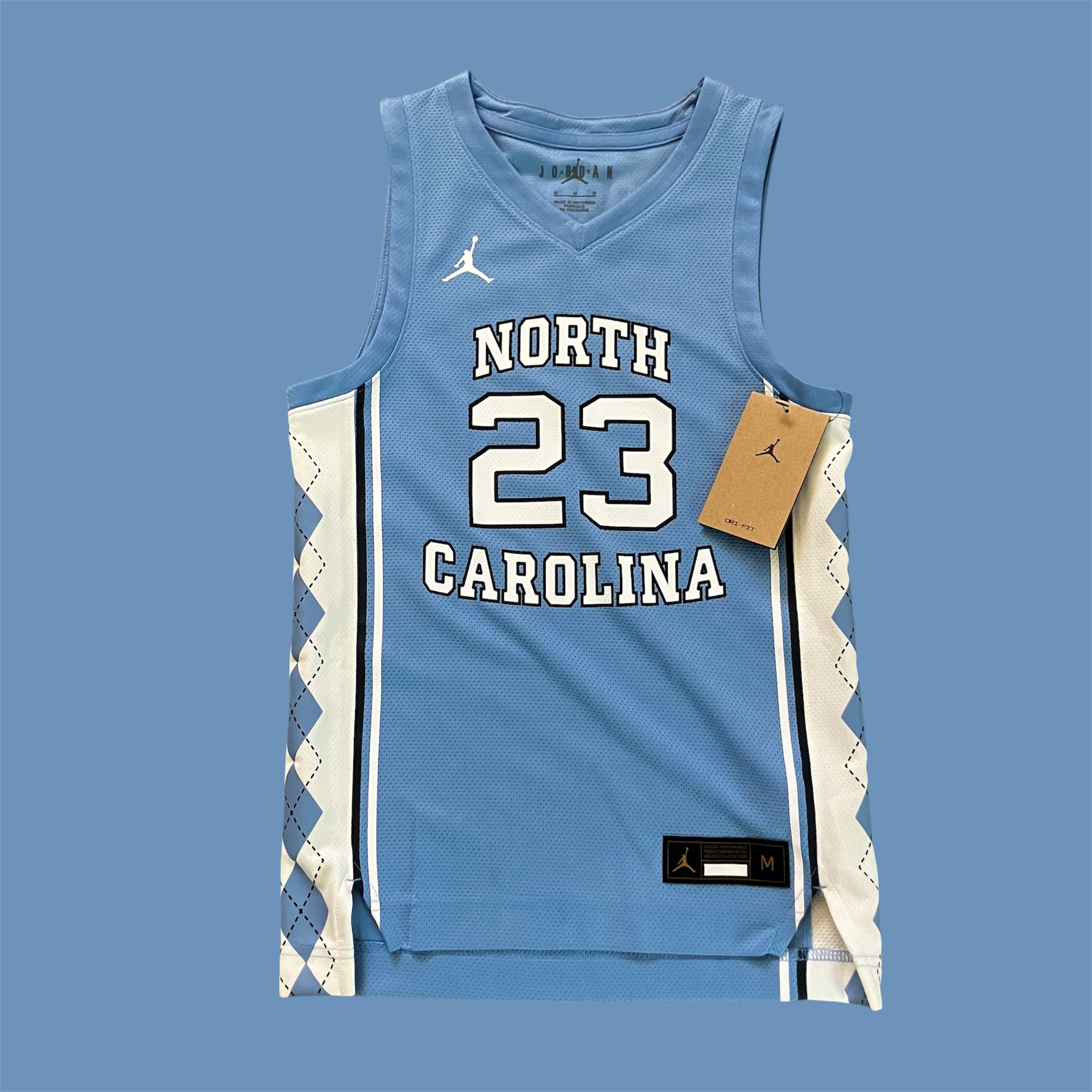 Kids Michael Jordan UNC Tar Heels Home Blue Nike Jersey Medium