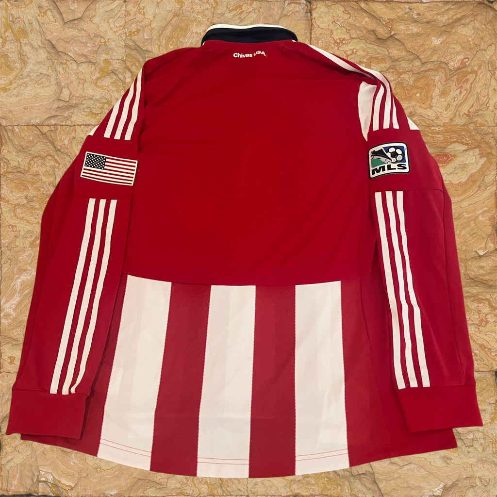 Chivas USA 2012 Long Sleeve Formotion adidas Stripe Home Jersey XL