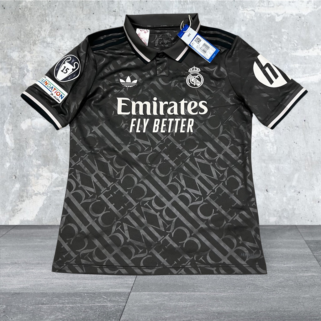 Kids Real Madrid NWT 2024/25 3rd UCL Gray adidas Jersey Large