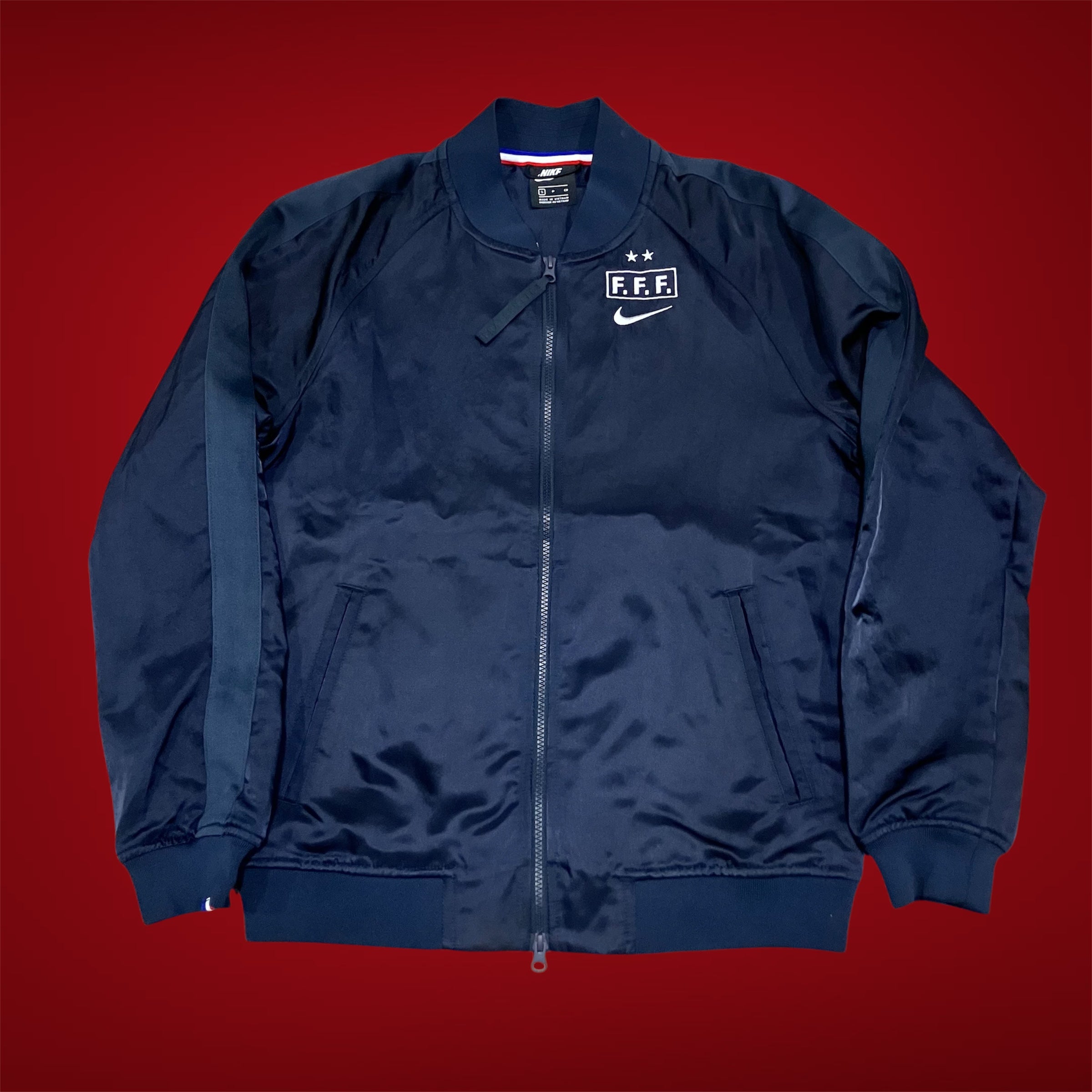 France FFF Navy Warm-Up Jacket Nike Small