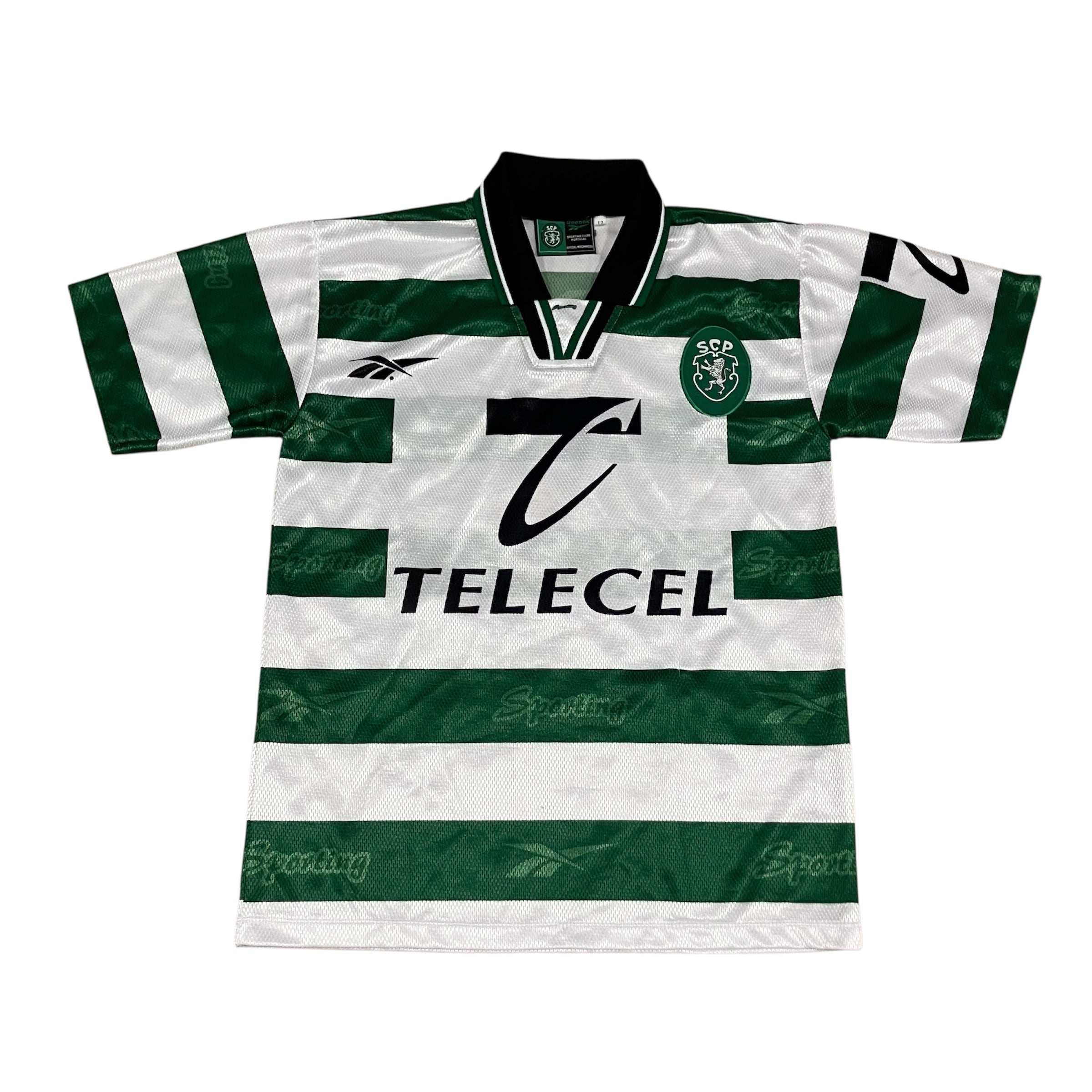 Kids Sporting Portugal 1999 Home Reebok Jersey Large