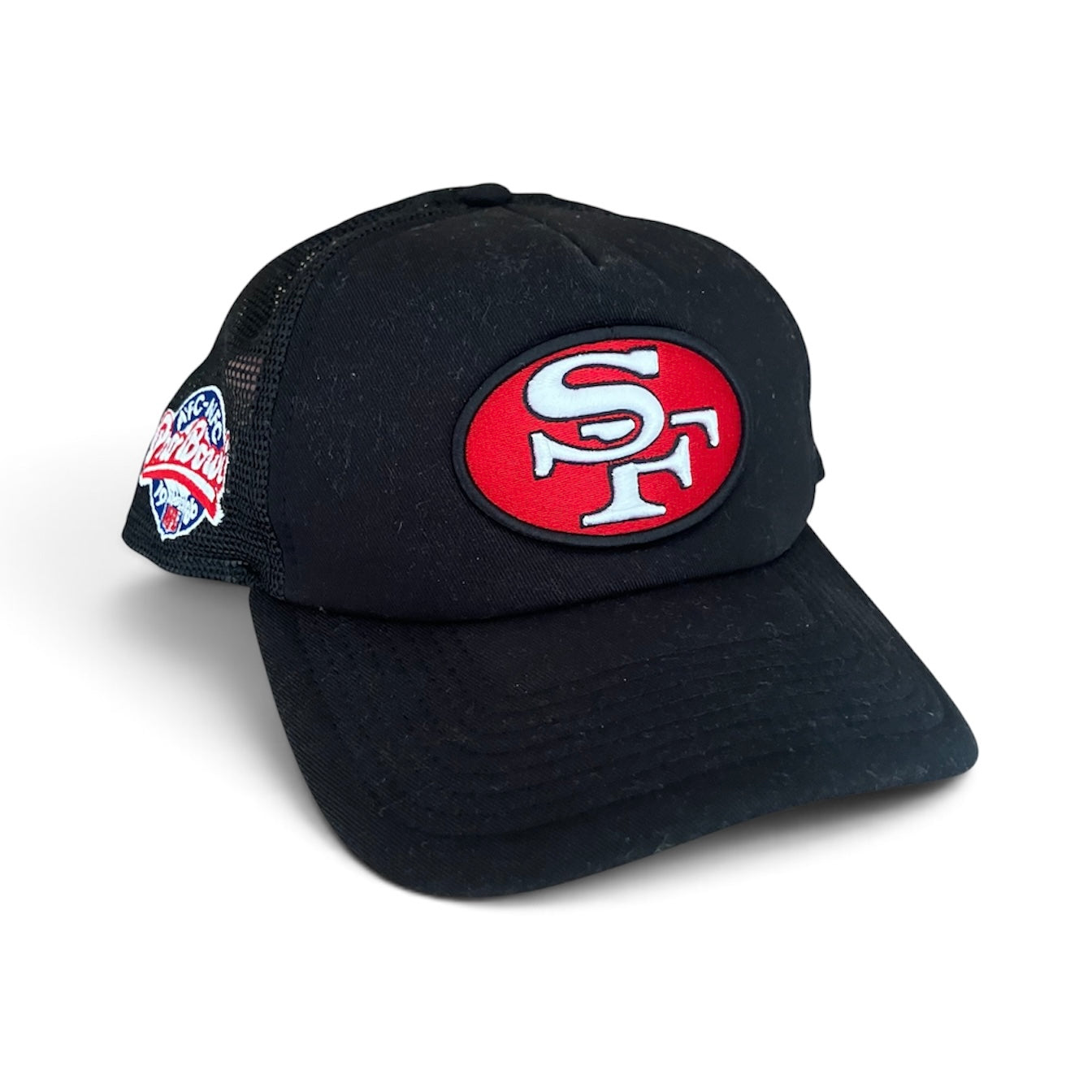 1986 San Francisco 49ers Black Pro Bowl Trucker New Era Hat