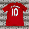 Philippe Coutinho 2015/16 Liverpool Home Red New Balance Jersey Small