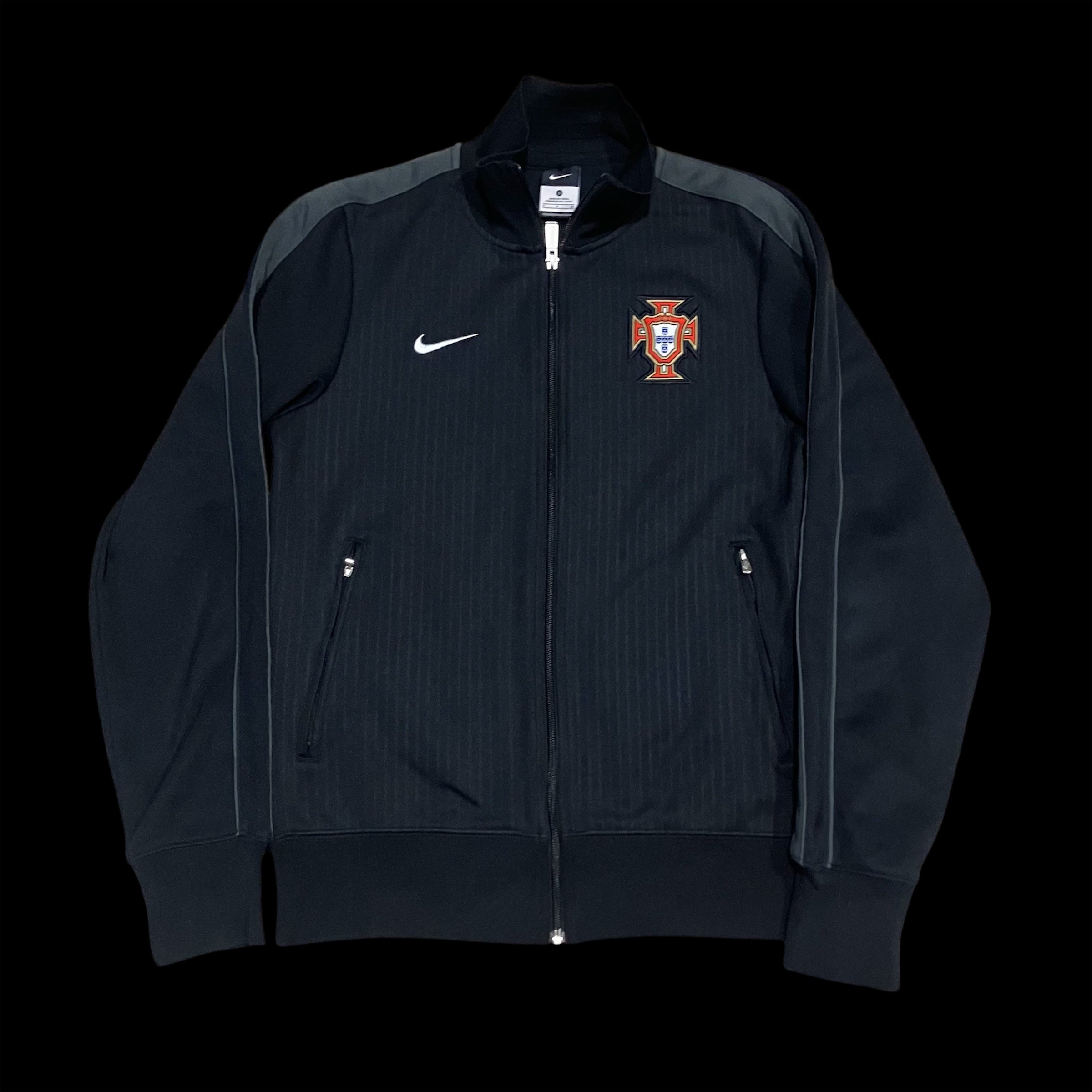 Portugal Black Full Zip Pre-Match Nike Jacket Small