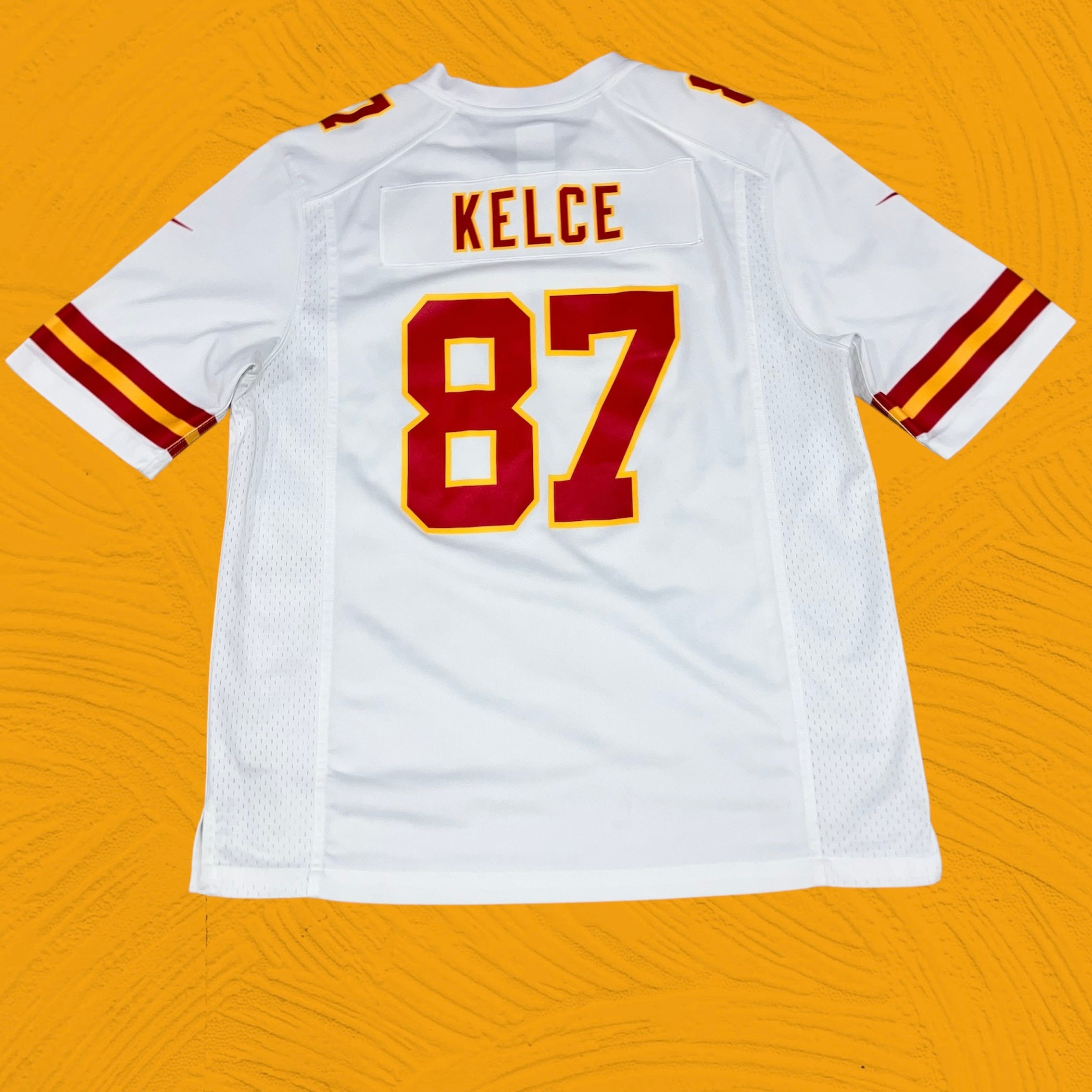 Travis Kelce Kansas City Chiefs Road White Nike Jersey Large