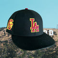 Los Angeles Dodgers x USC Trojans New Era Fitted Black Hat 7 5/8