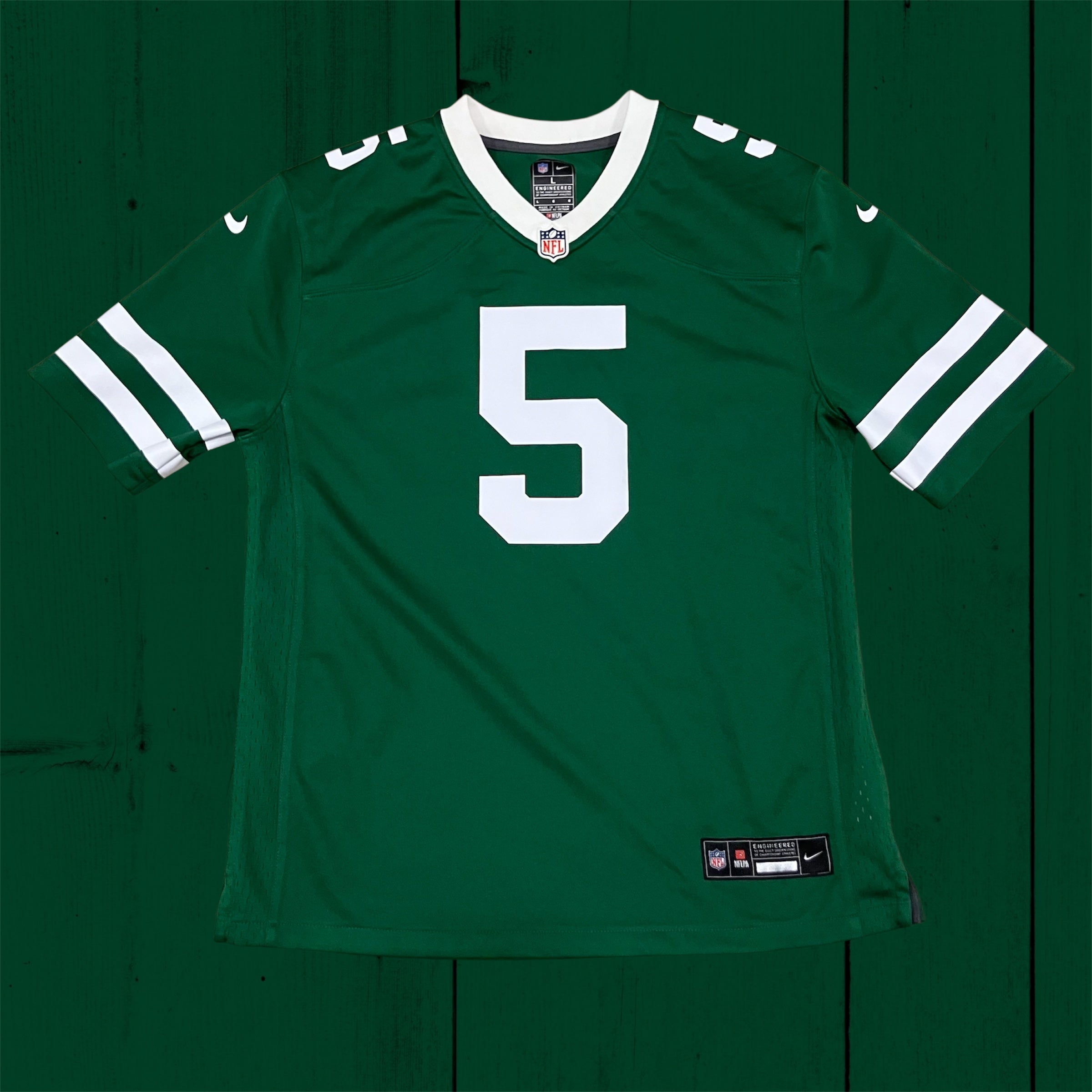 Garrett Wilson Kids New York Jets Nike Green Jersey Large