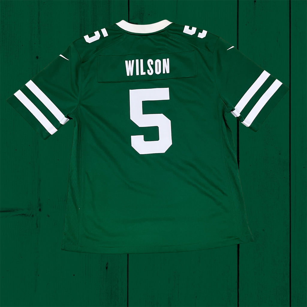 Garrett Wilson Kids New York Jets Nike Green Jersey Large