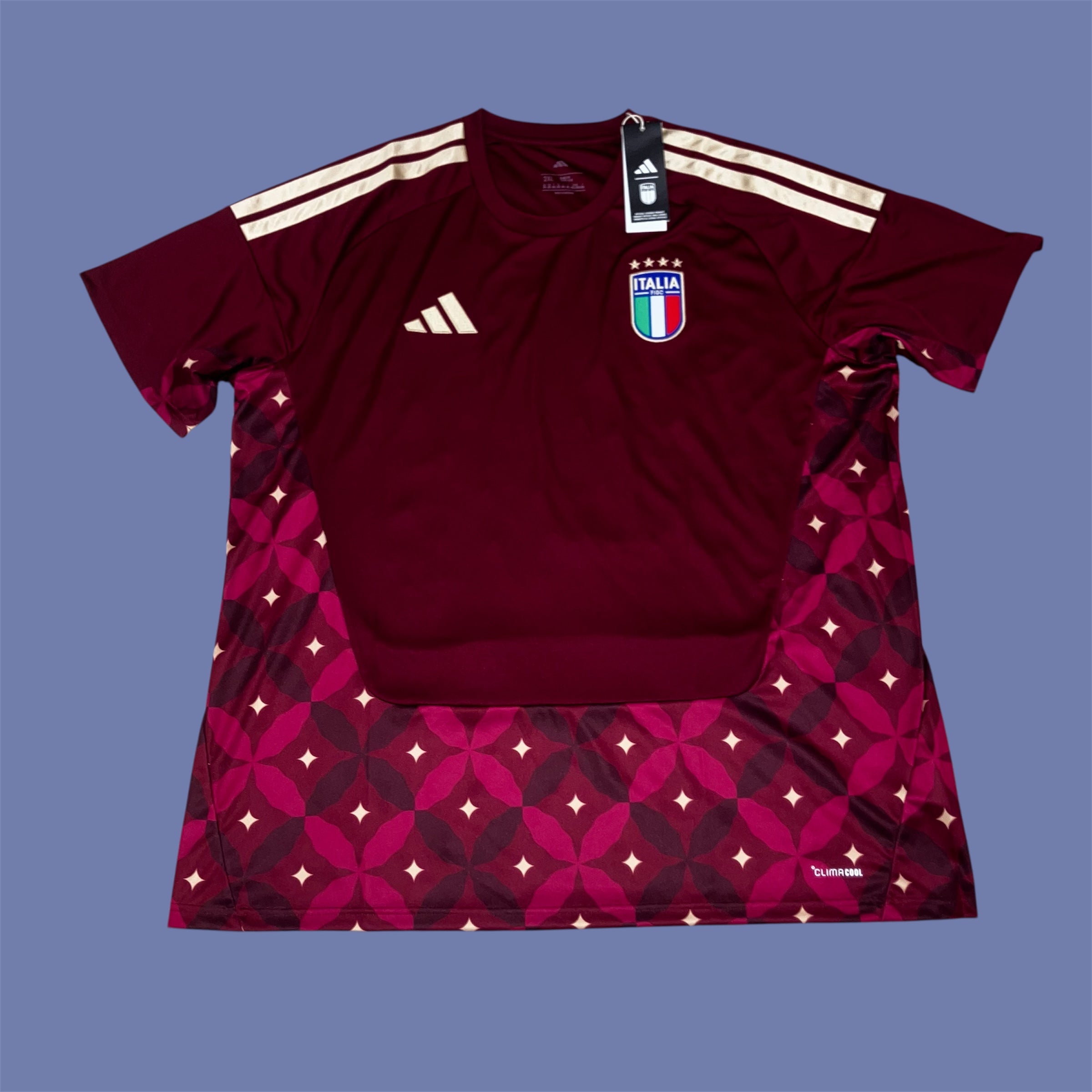 Italy 2026 adidas Goalkeeper Jersey NWT 2XL Burgundy