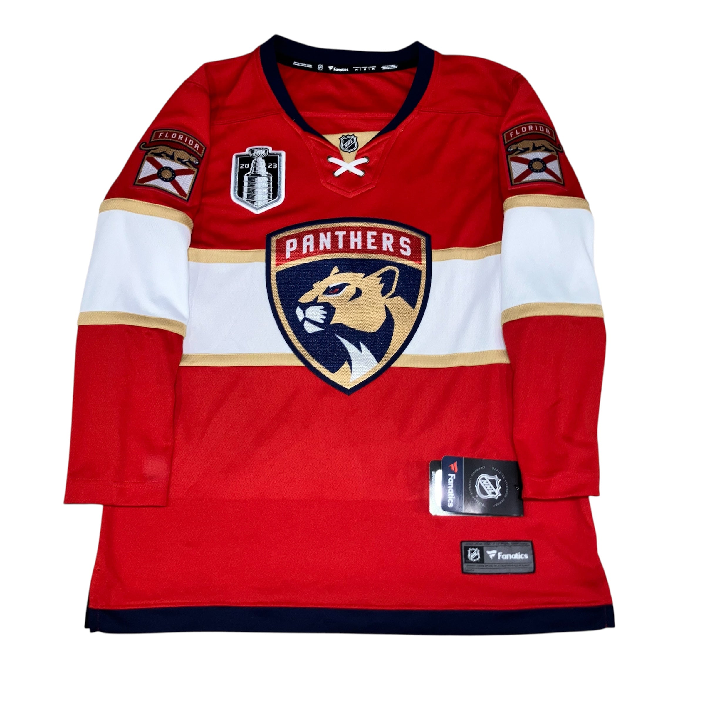 NWT Florida Panthers Women Red Fanatics Jersey Ladies Medium 2023