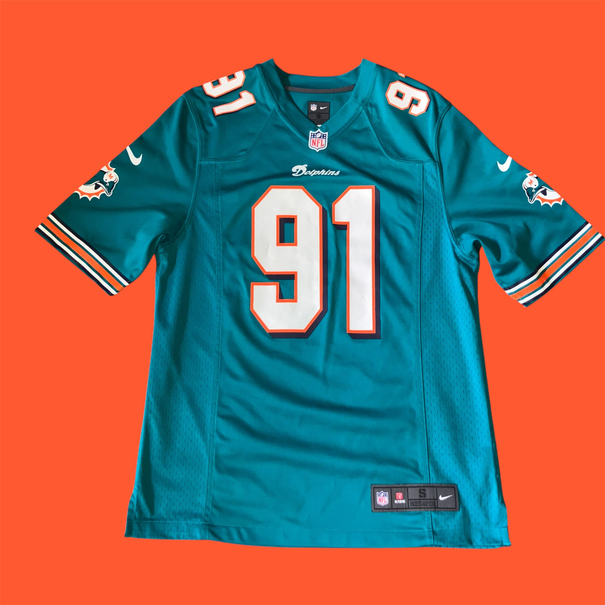 Cam Wake 2012 Miami Dolphins Aqua Nike Jersey Small
