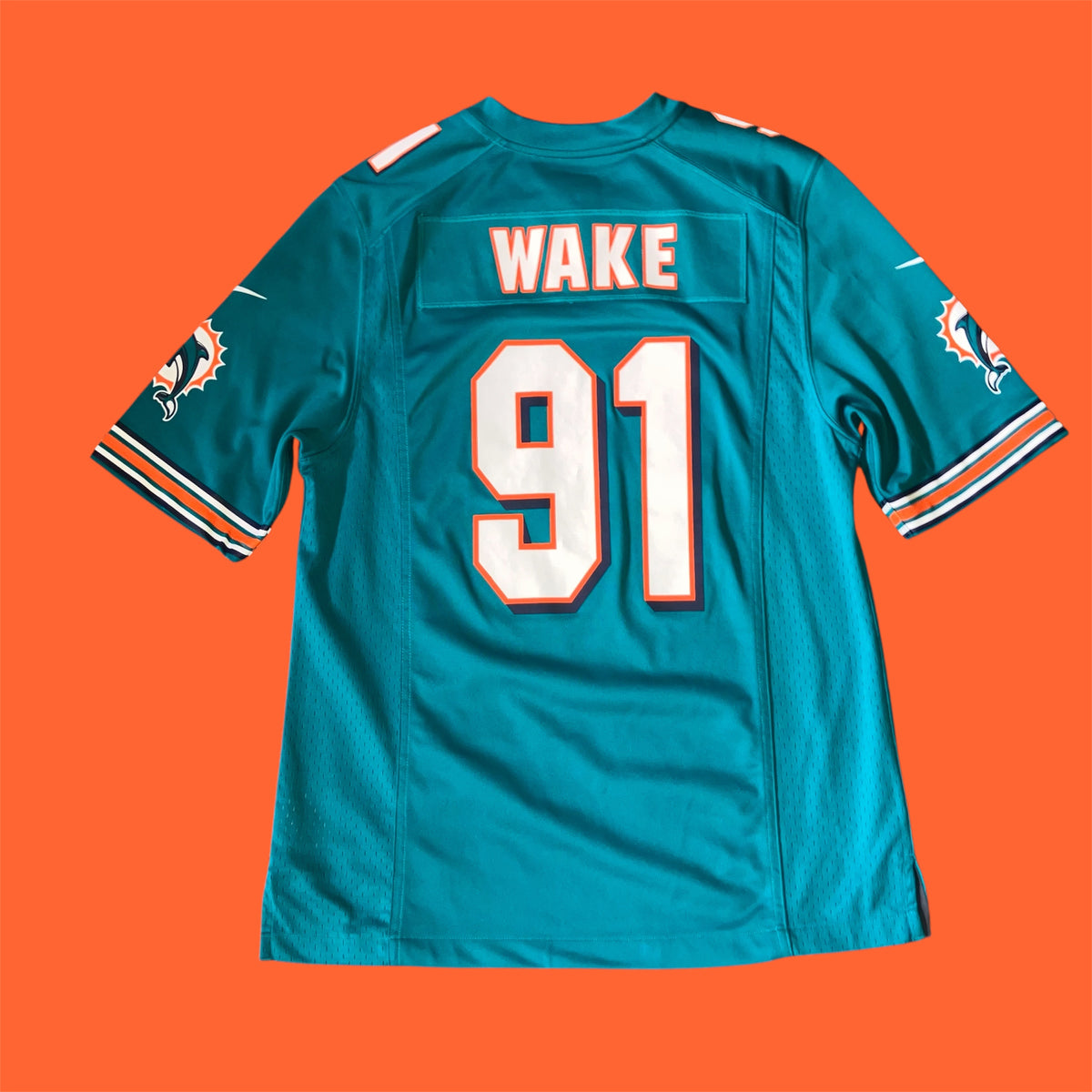Cam Wake 2012 Miami Dolphins Aqua Nike Jersey Small