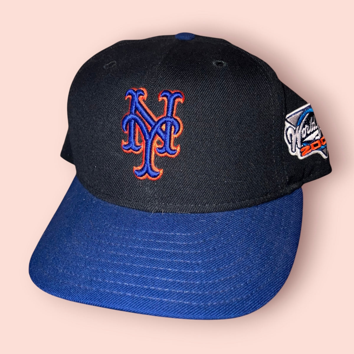 New York Mets 2000 World Series Original Fitted Black Hat 7 1/8