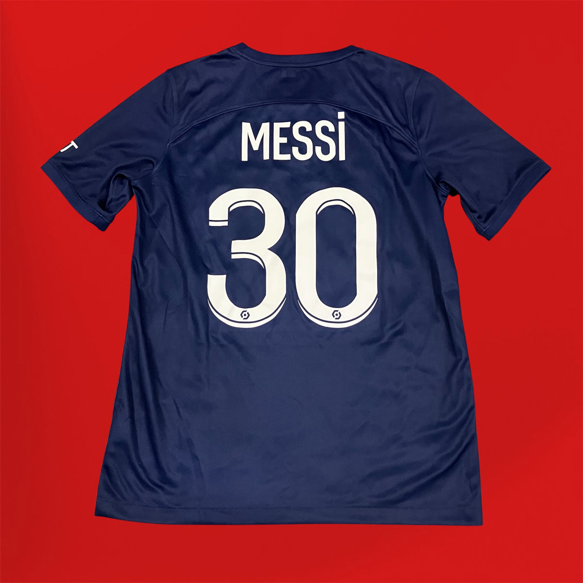 Leo Messi Youth 2022/23 Paris Saint Germain Home Nike Jersey XL